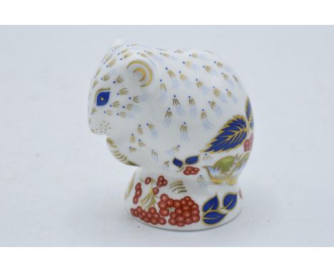 Royal Crown Derby paperweight Derby Dormouse, first quality with gold stopper.  In good condition with no obvious damage or r