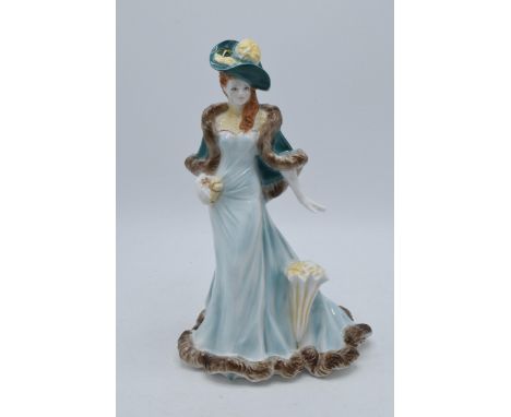 Royal Worcester figurine Ascot Lady.  In good condition with no obvious damage or restoration though missing stick.