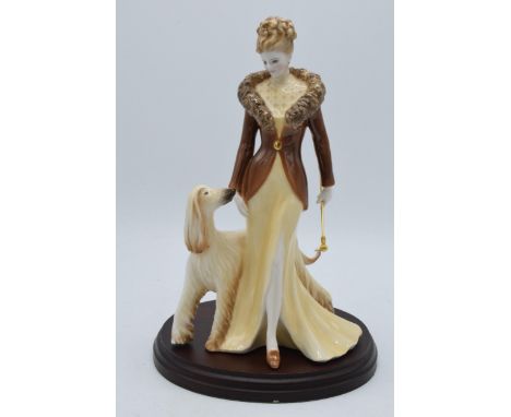 Royal Worcester figurine Francesca for the Collectors' Society on wooden plinth with certificate.  In good condition with no 