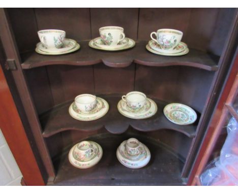 A quantity of Hammersley &amp; Co. Indian Tree design plates, saucers and coffee cans together with similar ten cups