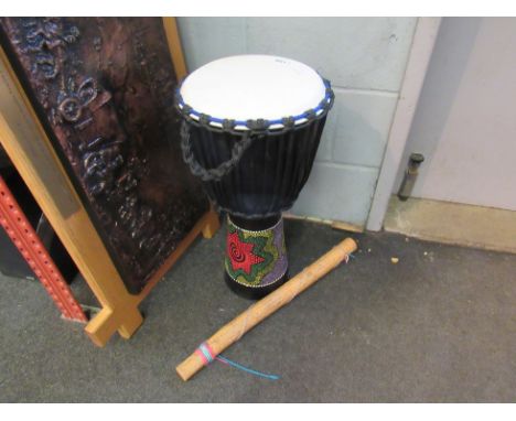 A rain stick and a djembe drum (2)