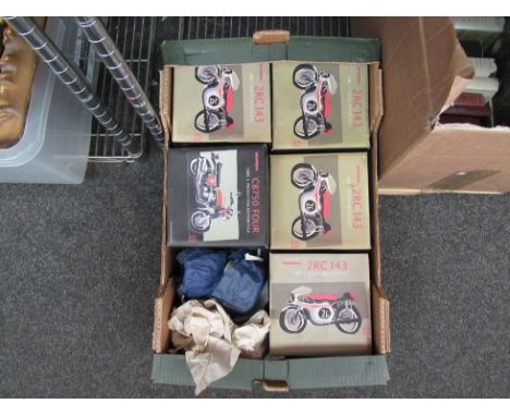 A box of Honda motorbike cups and saucers in boxes