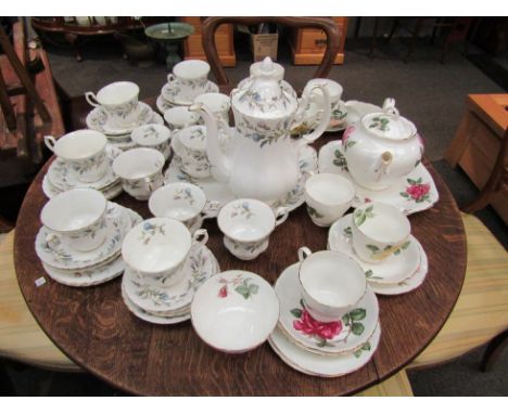 A Royal Albert 'Brigadoon' part tea and coffee set and an Adderley tea set, some a/f