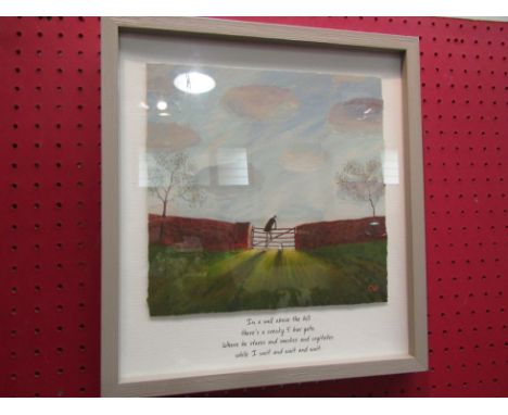 CHRIS WILLIAMSON (XX): A pair of framed and glazed giclée prints of Yorkshire scenes, mounted with verse.  Image size 24cm x 