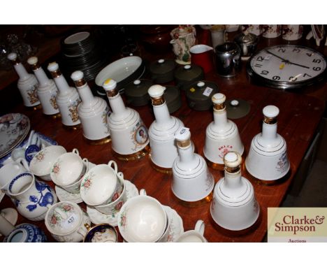 A quantity of Bells Scotch whisky decanters with contents 