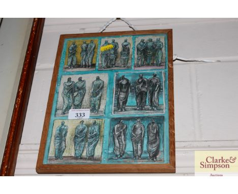 A lithograph print after Henry Moore 