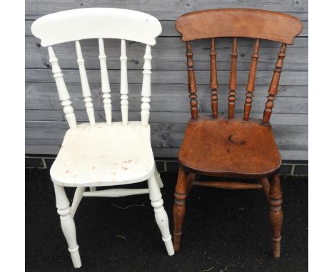 2 STICK BACK KITCHEN CHAIRS 