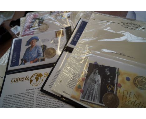 Collection of first day covers. All mounted with coins 