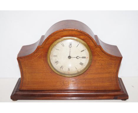 Edwardian inlaid mantle clock 