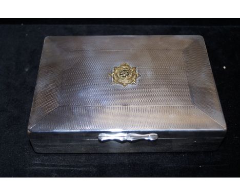 Plated cigarette case with applied Royal Army Service Corps badge 