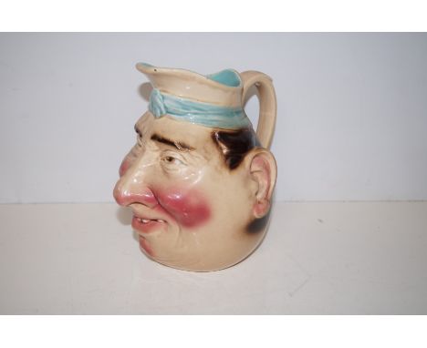 Sarreguemines character jug. Early 20th century AF
