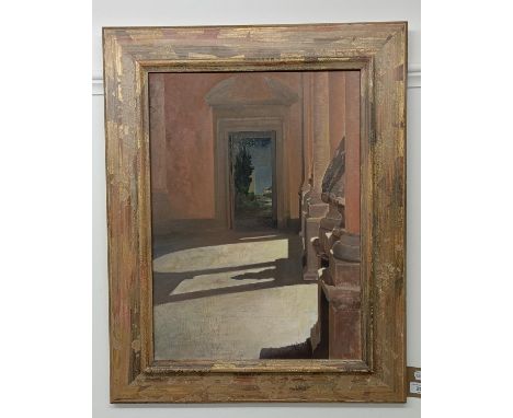 Edwin Aafjes (b 1951), an interior scene, oil on canvas, signed, 53 x 40 cmOverall condition good, light wear 