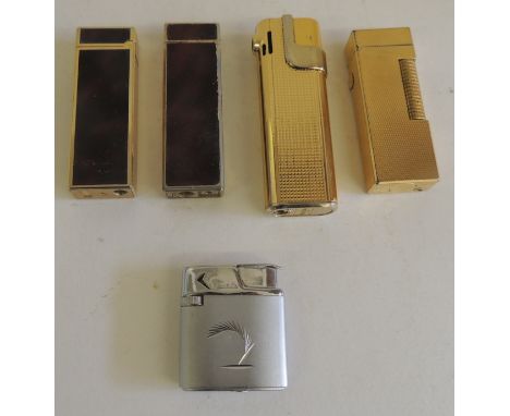 A small Ronson cigarette lighter together with four other assorted cigarette lighters (5)