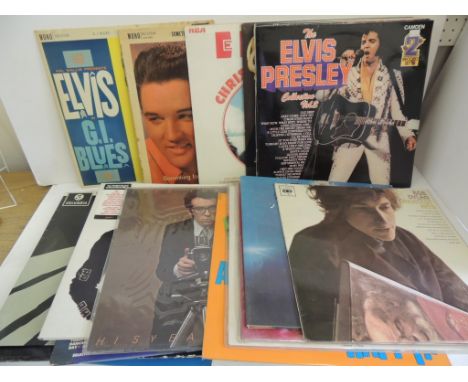 A quantity of assorted LP records including Elvis Presley GI Blues; Something For Everybody; Christmas Album and others; Rod 