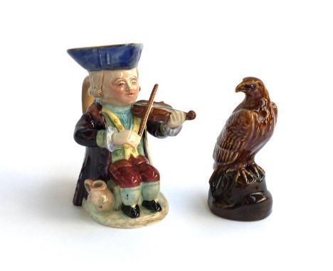A Beswick 'Midshipman' toby jug, no. 1112, 13cmH; together with a Beswick 'Beneagles' Scotch Whisky eagle 