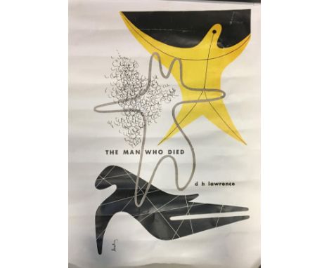 A cover design poster for DH Lawrence, 'The Man who Died', 59cmW 