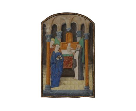 FRENCH SCHOOL, C.1470Presentation in the Templefragment of an illuminated manuscript on vellum, unframed120 x 77 mm*For a con