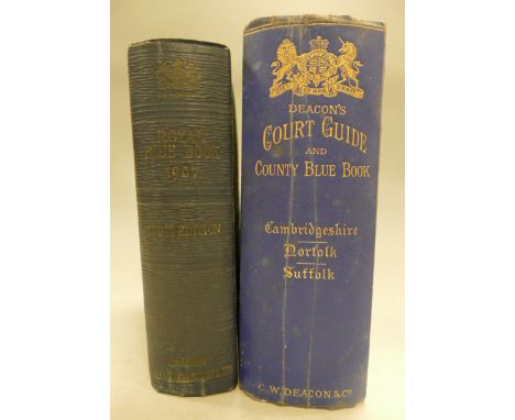 Royal Blue Book and Court Guide 1907, and Deacon's Court Guide and Blue Book for Cambridgeshire, Norfolk and Suffolk, 1897, l