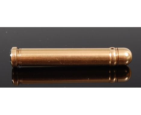 'The Rimington Wilson 18ct gold pencil', having bloodstone set top, engine turned inner case, with propelling action, the top