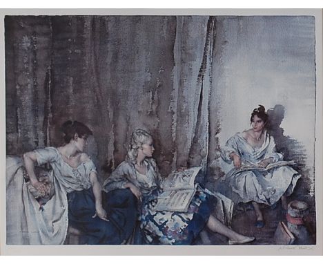 Sir William Russell Flint (1880-1969) - The Trio, Fine Art Trade Guild lithograph, signed in pencil to the margin and with bl