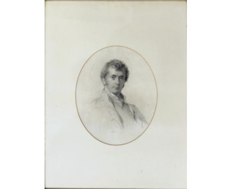 W. HERBERT - A CHURCH, SIGNED AND DATED 1908, WATERCOLOUR, 38.5CM H X 54CM, PORTRAIT OF A YOUNG GENTLEMAN, 19TH CENTURY, PENC