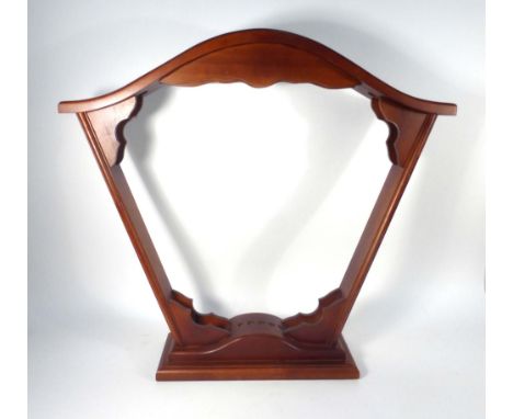 Two stained beech dome topped walking stick stands