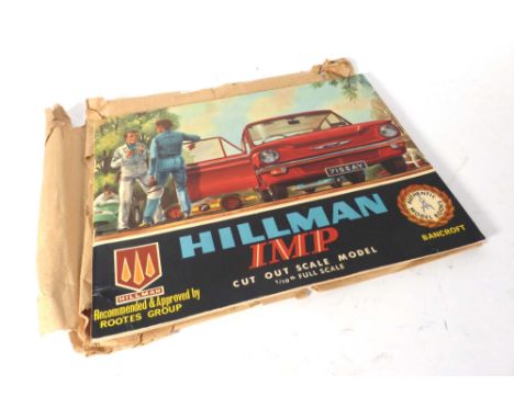 A Hillman IMP cut-out scale model book by Bancroft