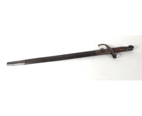 A Second World War infantry bayonet and scabbard