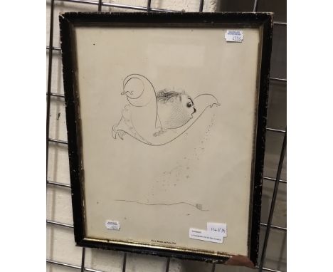 LITHOGRAPH PETER PAN SIGNED AL HIRSCHIFIELD 29 X 34CM - SIGNED IN PLATE