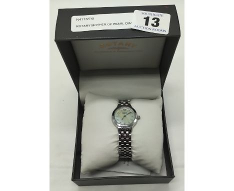 ROTARY MOTHER OF PEARL DIAL LADIES WATCH - BOXED
