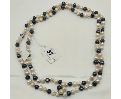 OPERA LENGTH MIXED PEARL NECKLACE