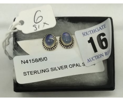 STERLING SILVER OPAL STUDS