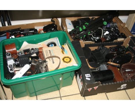 FOUR BOXES OF CAMERA EQUIPMENT, including Pentax, Minolta, etc (4 boxes)