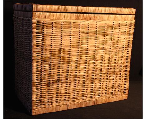 An extra large, kubu, rattan trunk L 75cm D 35cm H 60cm