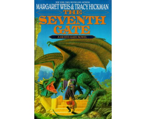 The Seventh Gate - A Death Gate Novel by Margaret Weis &amp; Tracy Hickman 1995 First Edition Hardback Book with 320 pages pu