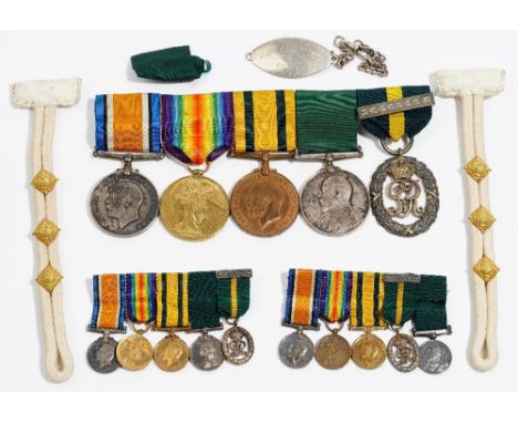 A group of medals to A.T. MILLER, comprising; a 1914-18 British War Medal , a 1914-19 Victory Medal, both to Lt. Col. A.T.MIL