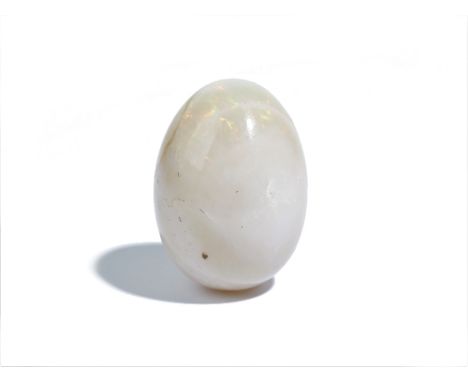 An opal egg, length 38.5mm, weight 35 gms. 