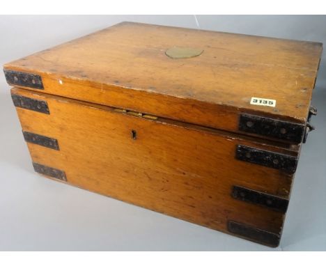 An early 20th century oak cased canteen, of silver plated flatware, 47cm wide x 22cm high, and another smaller, 40cm wide x 9