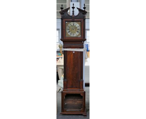 A mahogany longcase clock, the dial inscribed Joseph Finney, Liverpool, the 12" dial with Arabic and Roman numerals, enclosed