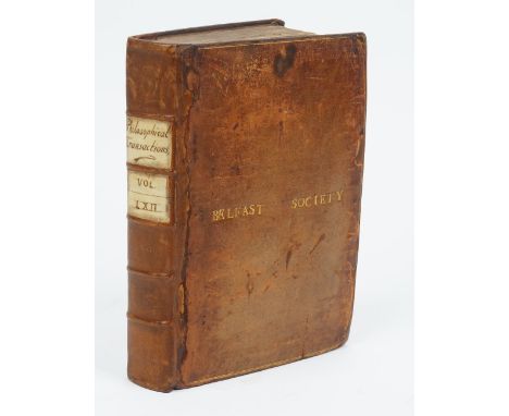 PRIESTLEY, Joseph (1733-1804). [In: Philosophical Transactions, Giving Some Account of the Present Undertakings, Studies, and