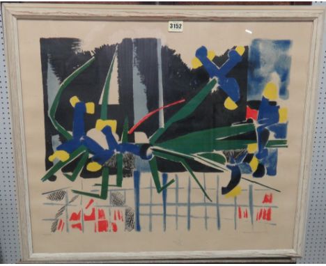 Swedish School (20th century), Untitled, colour lithograph, indistinctly signed, dated 1953 and numbered, 55cm x 64cm.