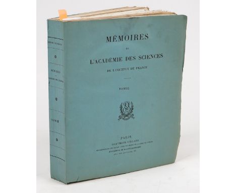 AMPERE, André-Marie (1775-1836).  [In: Mémoires de l' Académie des Sciences de l' Institut de France. Année 1823 [but not pri