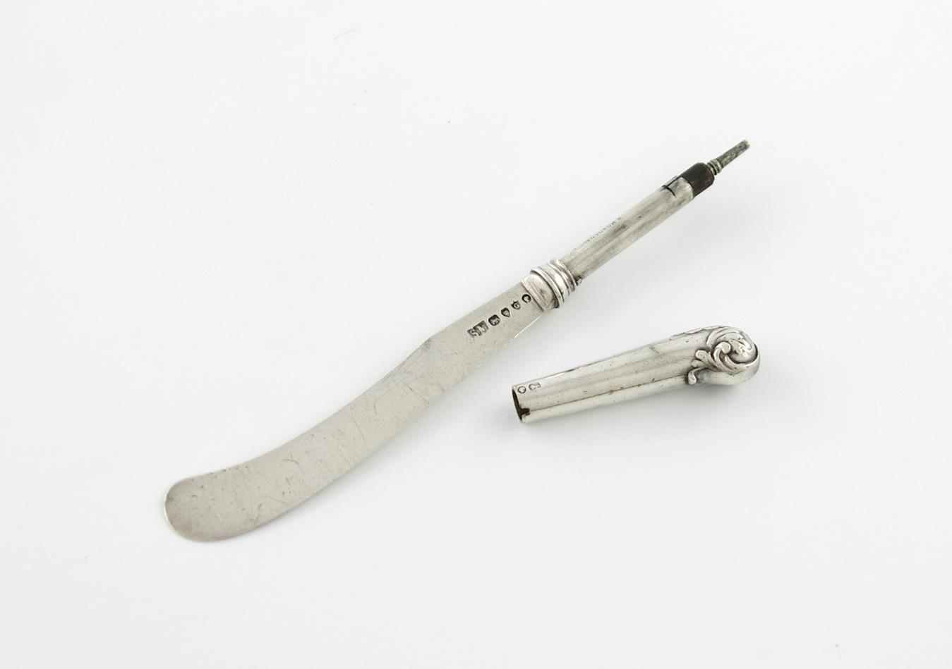 A Victorian novelty silver pencil, by S. Mordan, London 1882, modelled