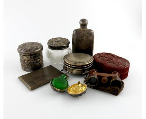 Please note this lot also now includes: a mustard pot, five napkin rings, a metalware beaker a small quantity of flatware and