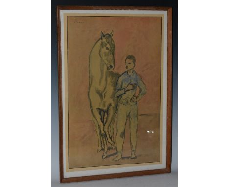 Pablo Picasso (1881 - 1973), after, Boy Leading a Horse or Jeune Garçon au Cheval, a colour lithograph, blind stamp, 50cm x 3