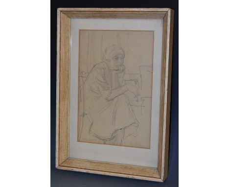 Sir Walter Westley Russell (1867 - 1949)Portrait of a Ladysigned, pencil drawing, 24cm x 16cm