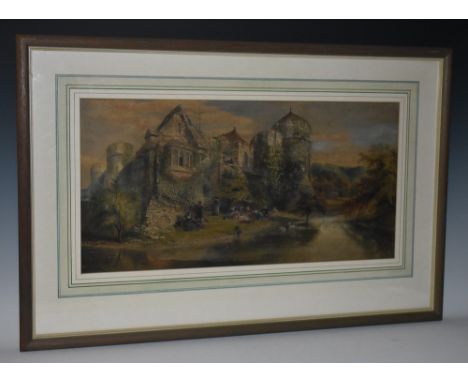 K E Buckley (19th century)Ingleton Hall, Yorkshiresigned, watercolour, 31cm x 63.5cm