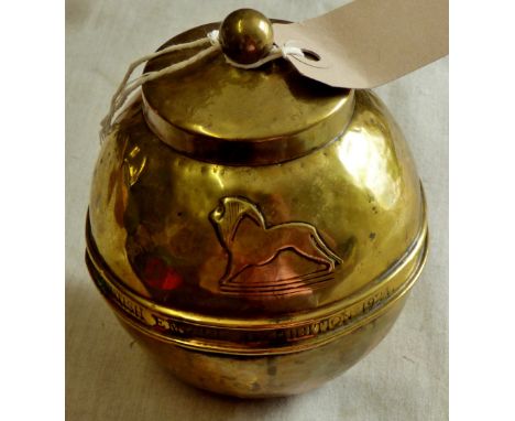 Brass Lipton Tea caddy-'British Empire Exhibition 1924