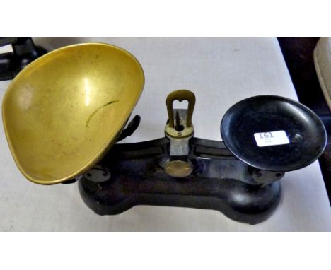 Traditional scales, no weights, cast iron maker unknown good condition