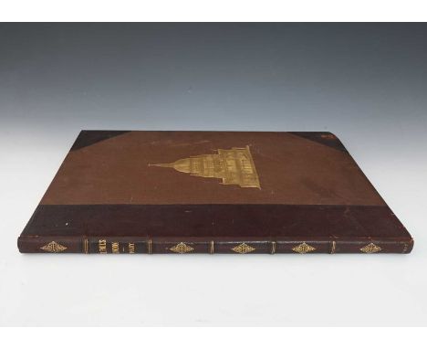 Poley, Arthur F. St. Paul's Cathedral, 1927 first edition, Willowbank, Hampton Hill, Middlesex, rough cut endpapers, half lea